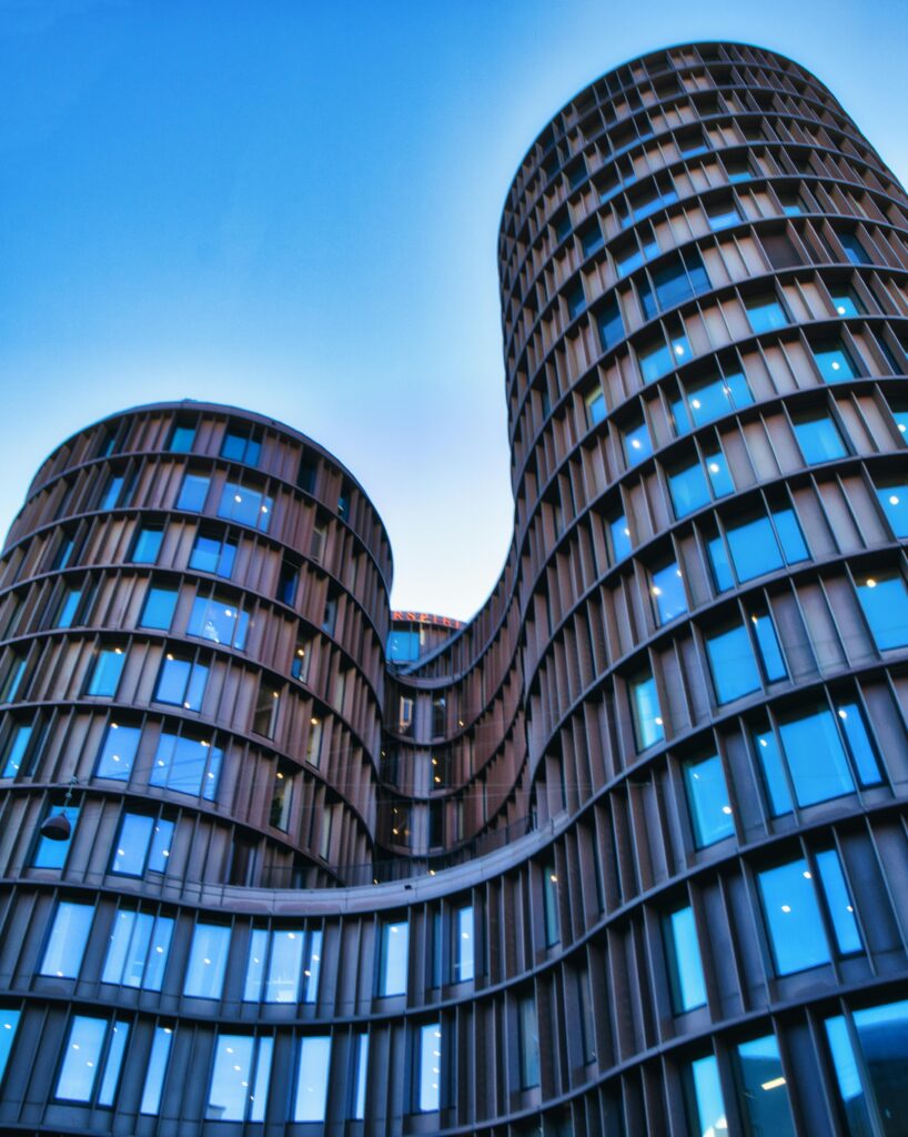 Modern Axel Towers in Copenhagen, Denmark