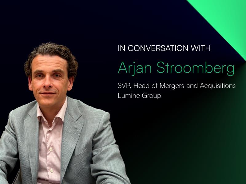 A title board for the In Conversation Series with Arjan Stroomberg